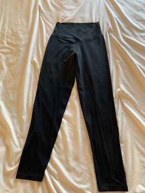 aerie Black Crossover High-Waist Leggings with Wide Waistband